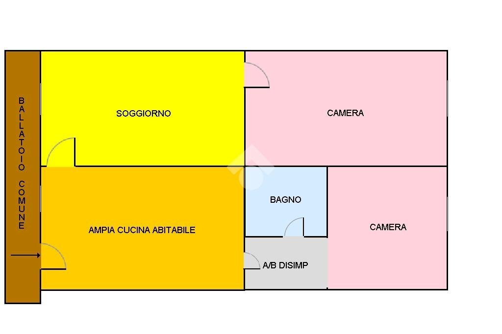 Trilocale Viale certosa, Milano - planimetria 1