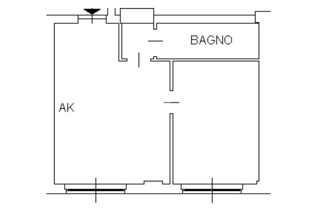 Two-room apartment Via Cortina D'Ampezzo, Milano (neighborhood Vigentino) - floor plans 1