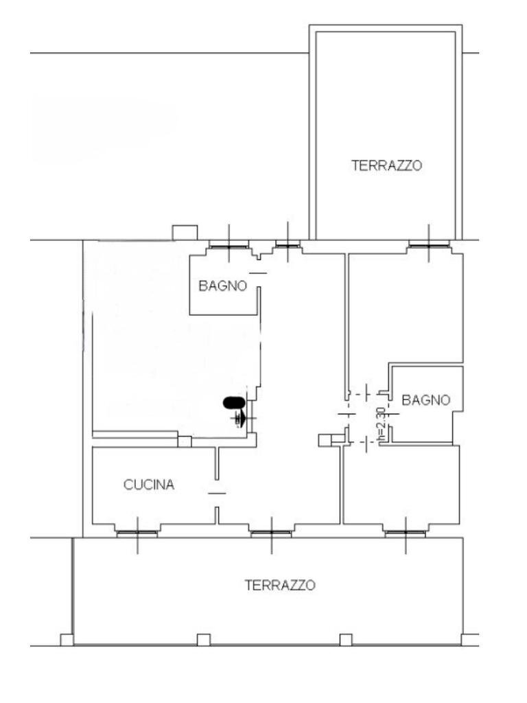 Three-room apartment Via Cortina D'Ampezzo, Milano (neighborhood Vigentino) - floor plans 1
