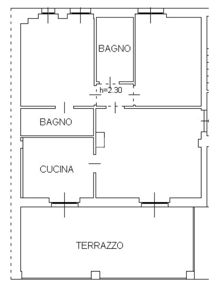 Three-room apartment Via Cortina D'Ampezzo, Milano (neighborhood Vigentino) - floor plans 1