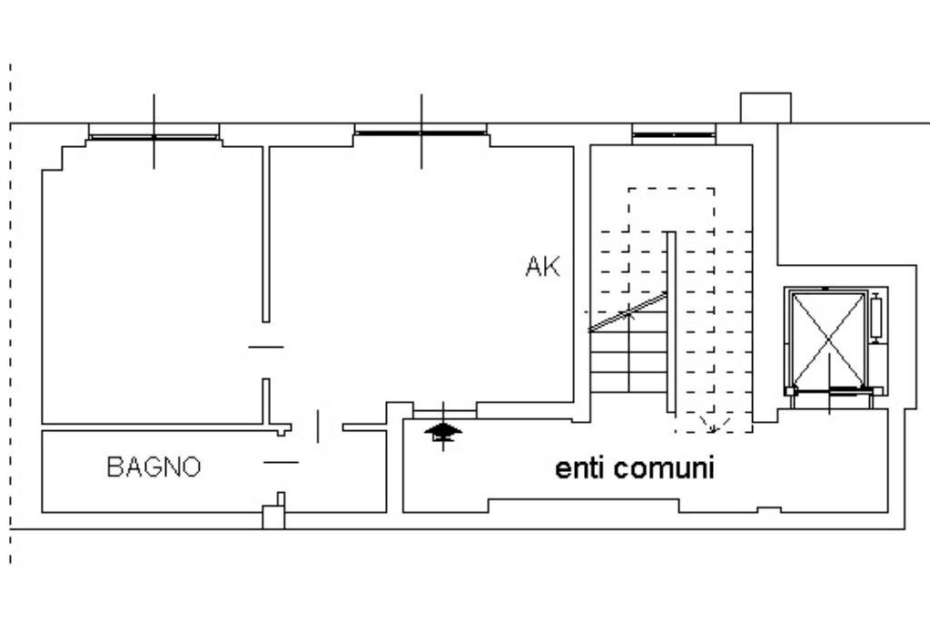 Two-room apartment Via Cortina D'Ampezzo, Milano (neighborhood Vigentino) - floor plans 1