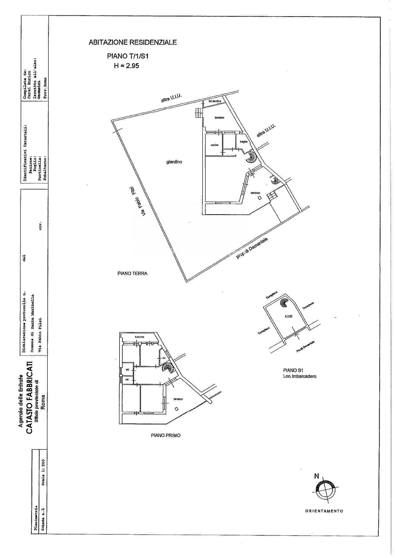 Foto 58 - Villa Via Fabio Filzi, Santa Marinella - planimetria 1