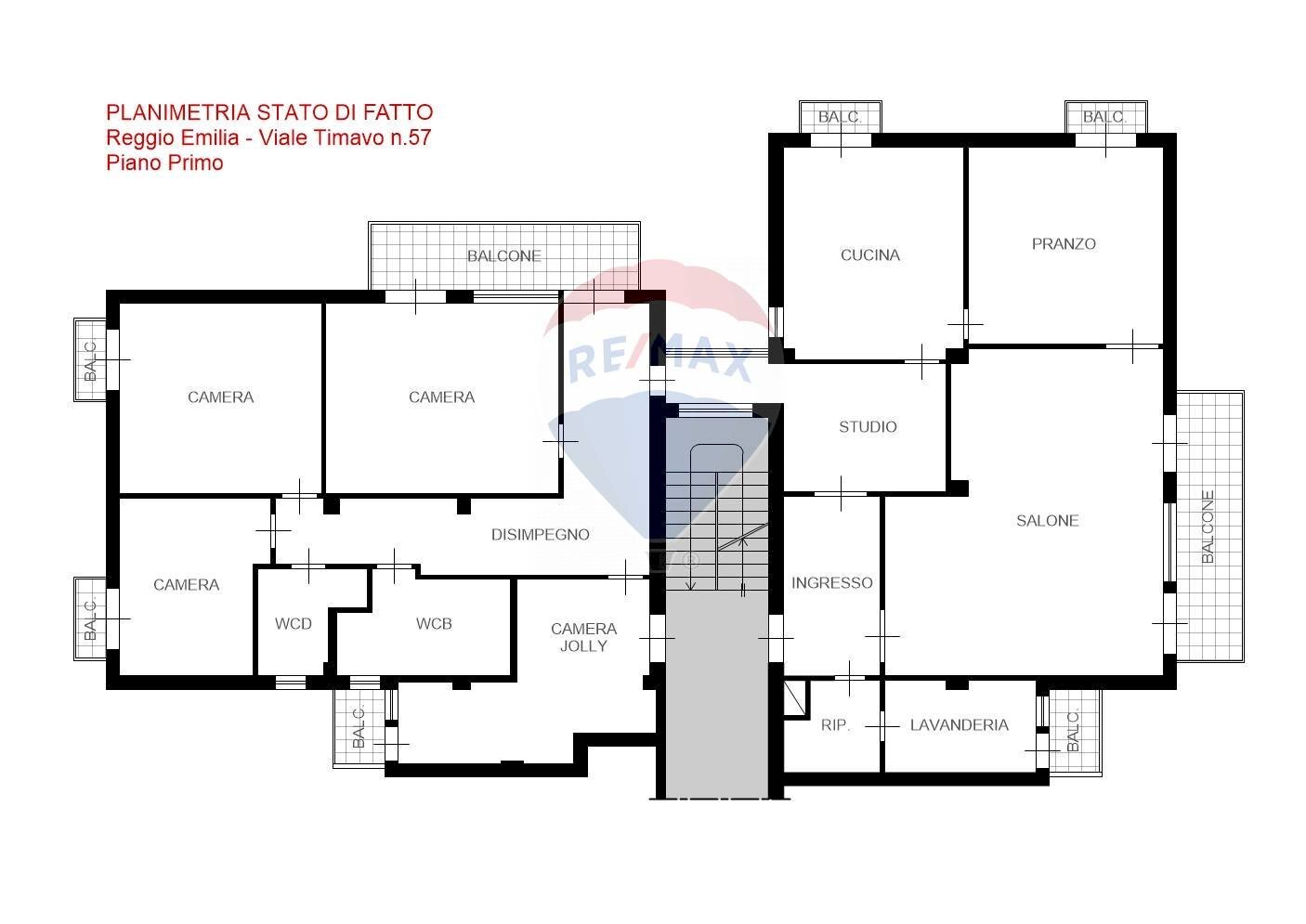 Pianta 2D - Apartment Viale Timavo
 
57, Reggio nell'Emilia - floor plans 1