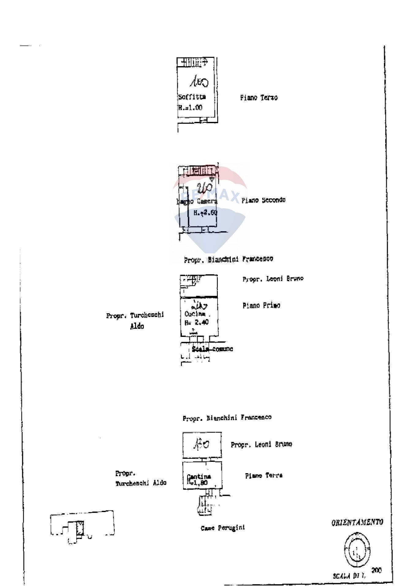 Pianta 2D - Trilocale Semproniano - planimetria 1