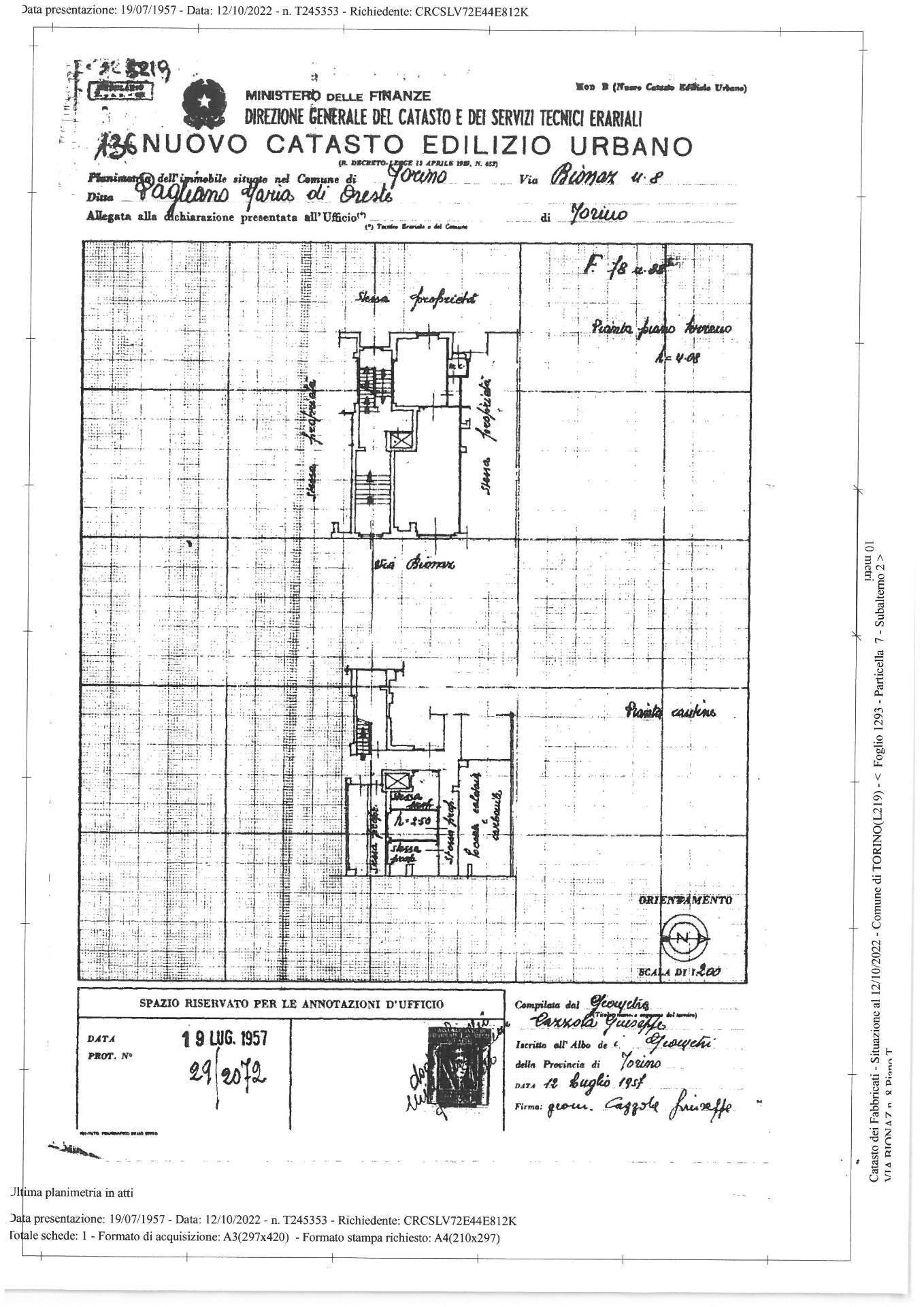 Foto 13 - Locale Commerciale VIA BIONAZ
 
8, Torino - planimetria 1