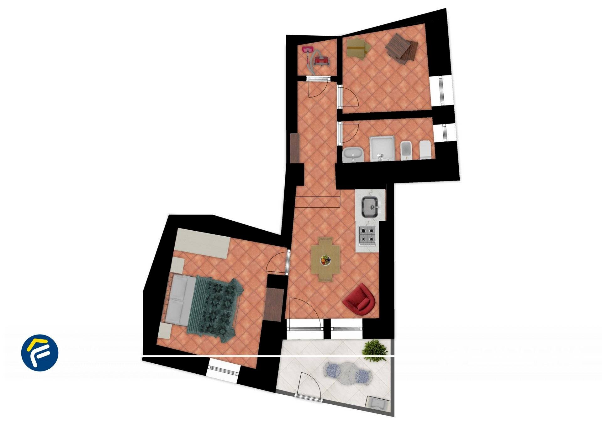 Foto 12 - Trilocale Via Capitolo, Onzo - planimetria 1