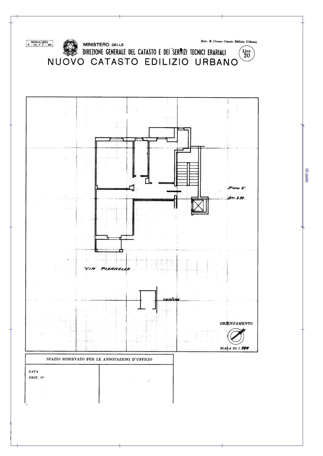 Trilocale via Pisanello, Milano - planimetria 1