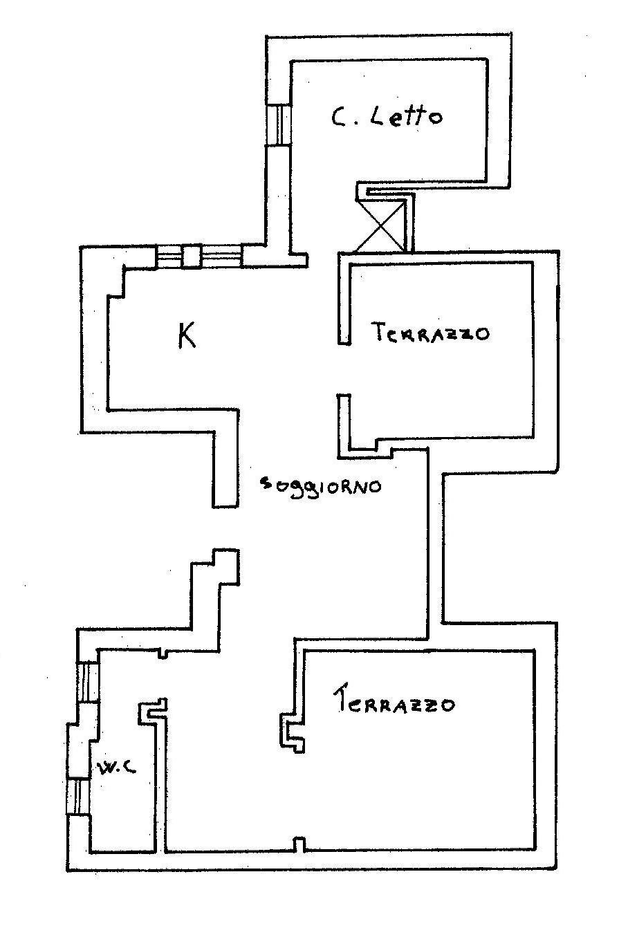 Attic via Francesco Cocco Ortu, Roma - floor plans 1