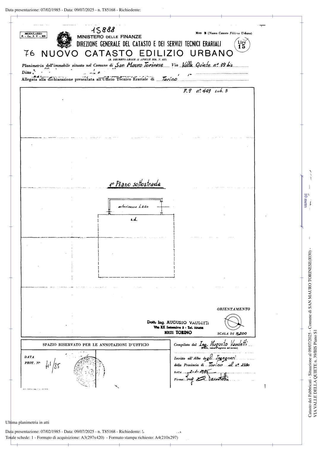Villa via Valle della Quiete, 34/4, San Mauro Torinese - floor plans 1