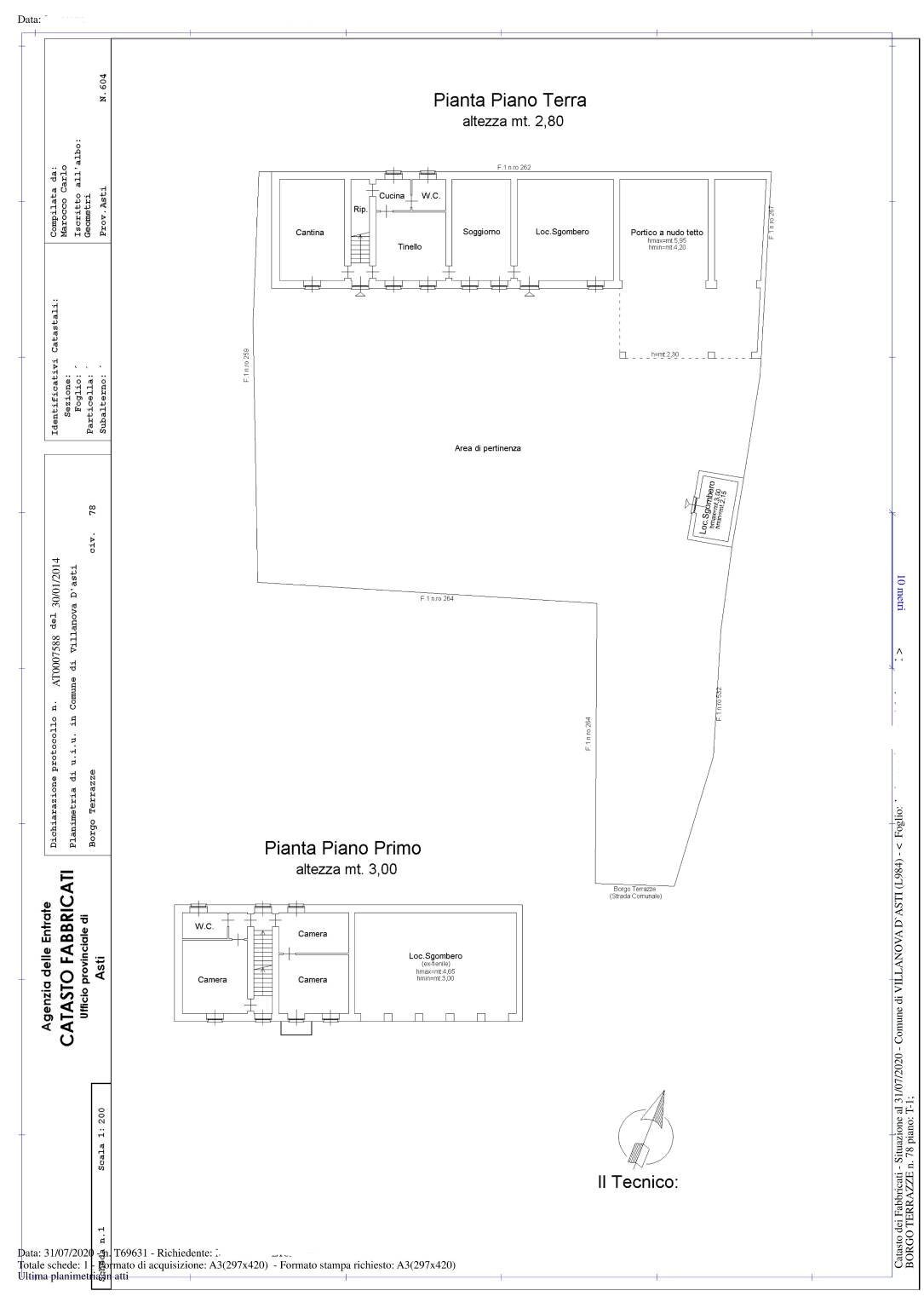 Rustico Borgo Terrazze, 78, Villanova d'Asti - planimetria 1