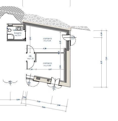 Monolocale corso Mentone, 48, Ventimiglia - planimetria 1