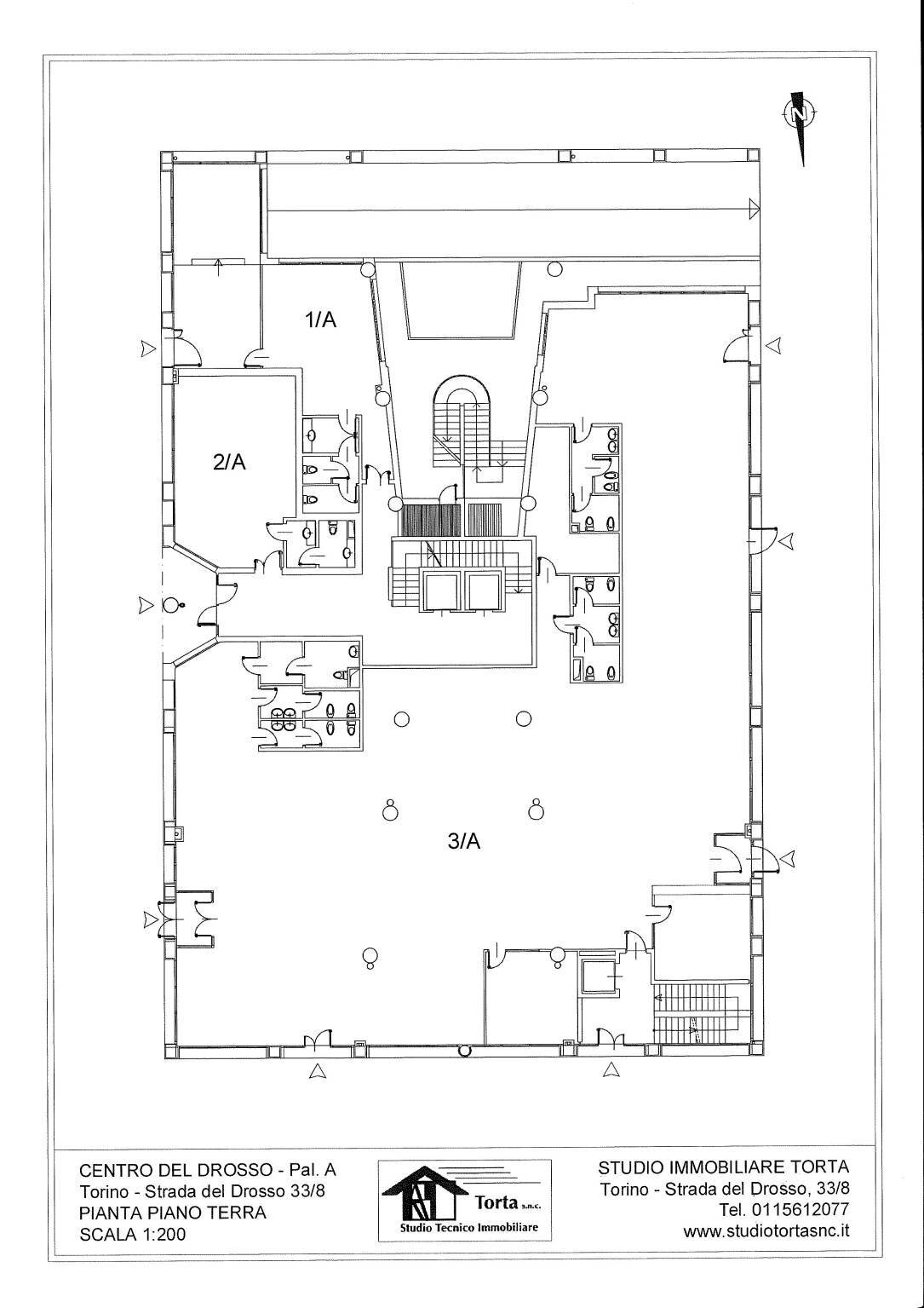 Office strada del Drosso, 33, Torino (neighborhood Mirafiori Sud) - floor plans 1