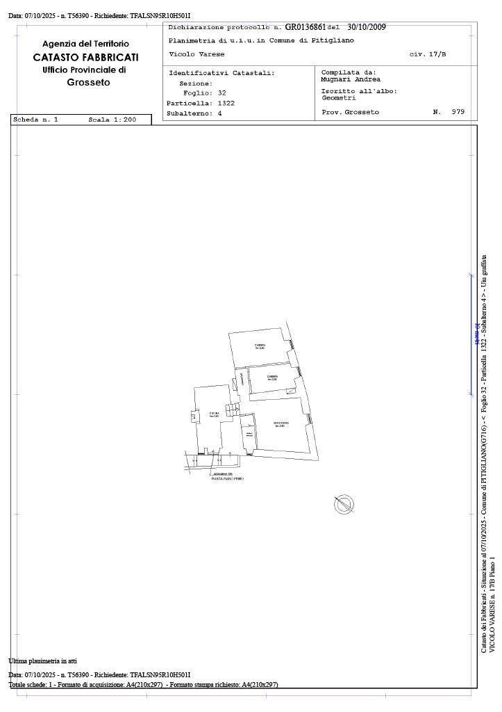 Foto 34 - Appartamento Vicolo Varese
 
17 A e B, Pitigliano - planimetria 1