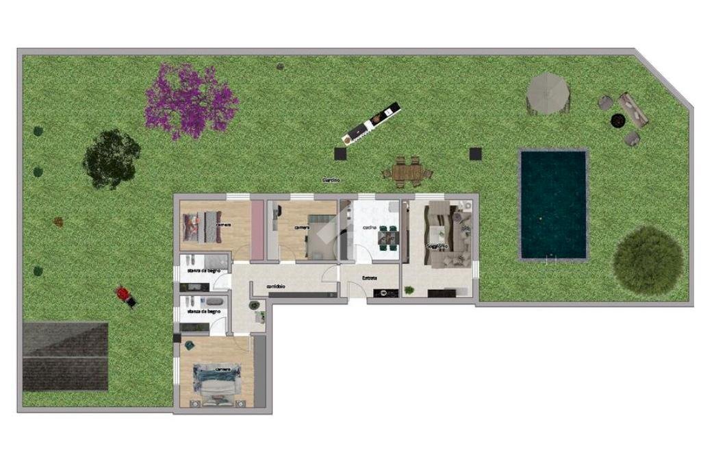 Four-room apartment Via M. Buonarroti, Binasco - floor plans 1