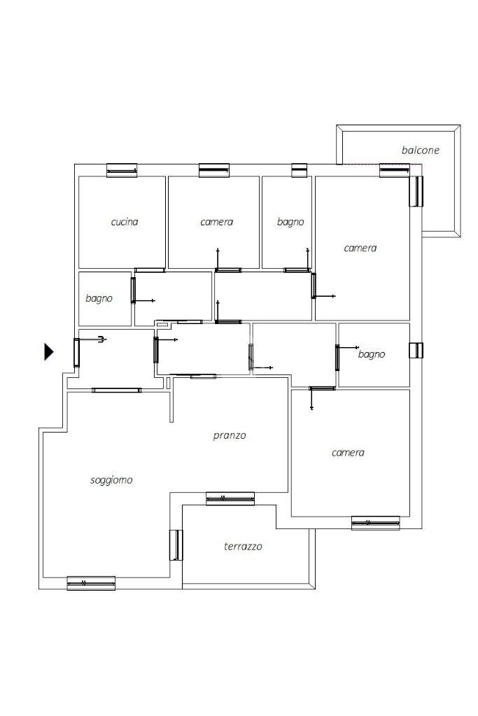 Quadrilocale Settima strada, Segrate - planimetria 1