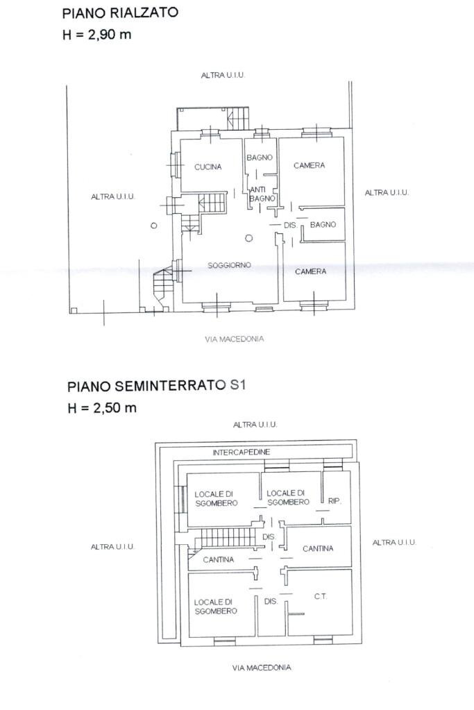 Portion of a house Via macedonia, Collegno - floor plans 1