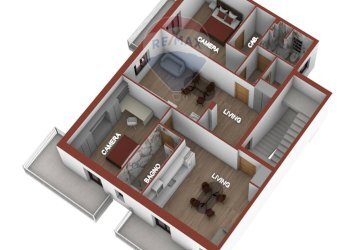 Pianta 3D - Quadrilocale Via Luigi Allegato
 
26, Manfredonia - foto 40