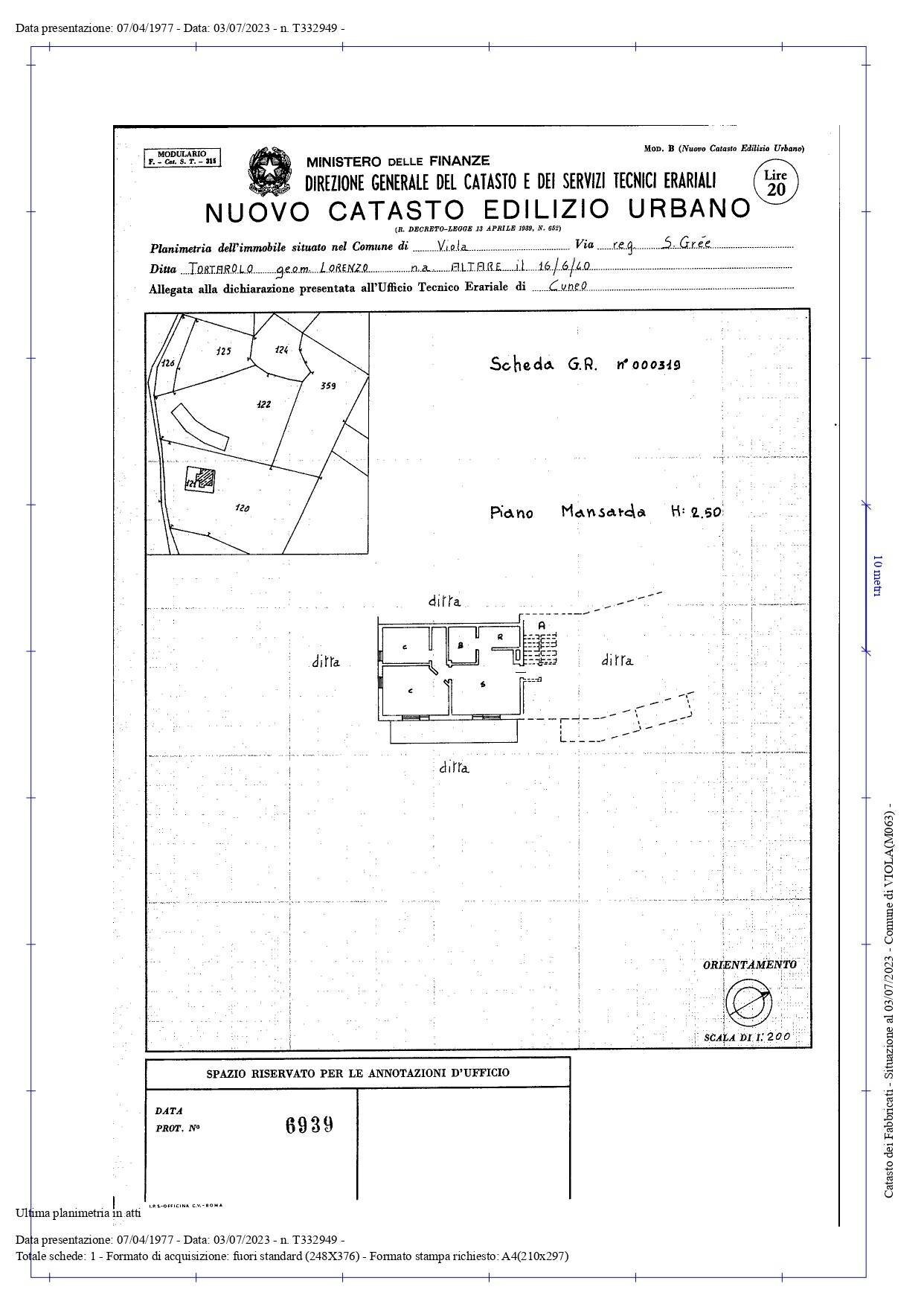 piantina - Four-room apartment Via San Grato, Viola - floor plans 1