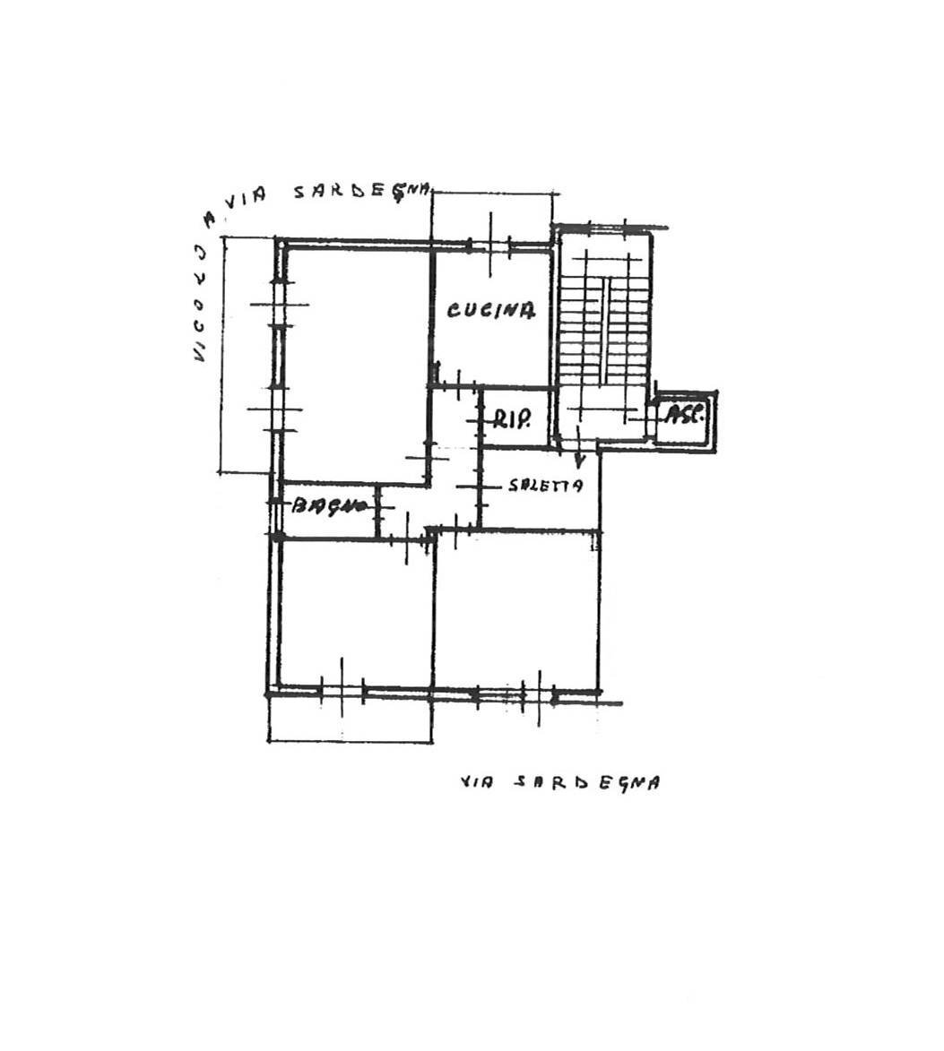 Foto 26 - Quadrilocale Vicolo a Via Sardegna, Siracusa - planimetria 1