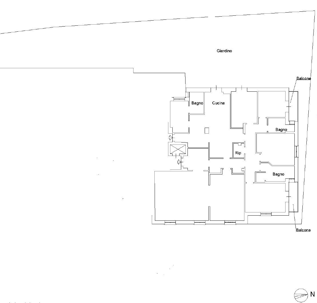 Appartamento via Giordano Bruno, Genova - planimetria 1