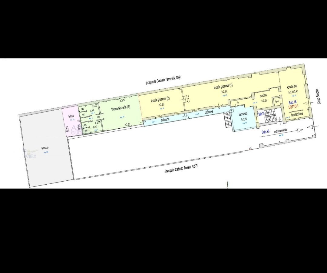 Shop corso Savona, Asti - floor plans 1