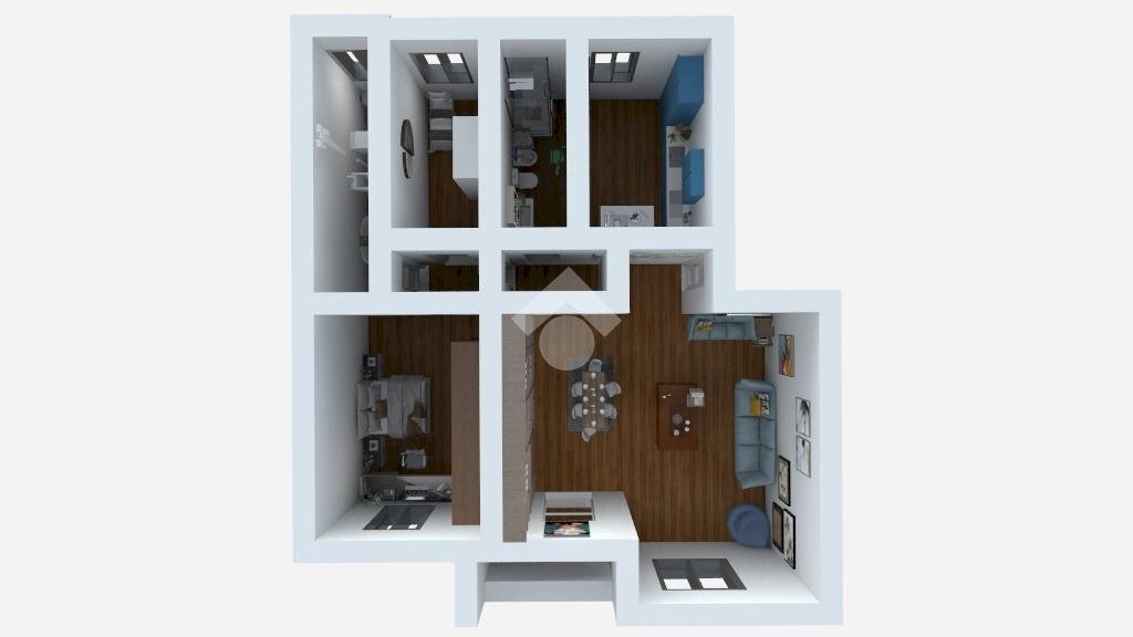 Trilocale Via Raffaello Sanzio, Milano (zona Buonarroti) - planimetria 1