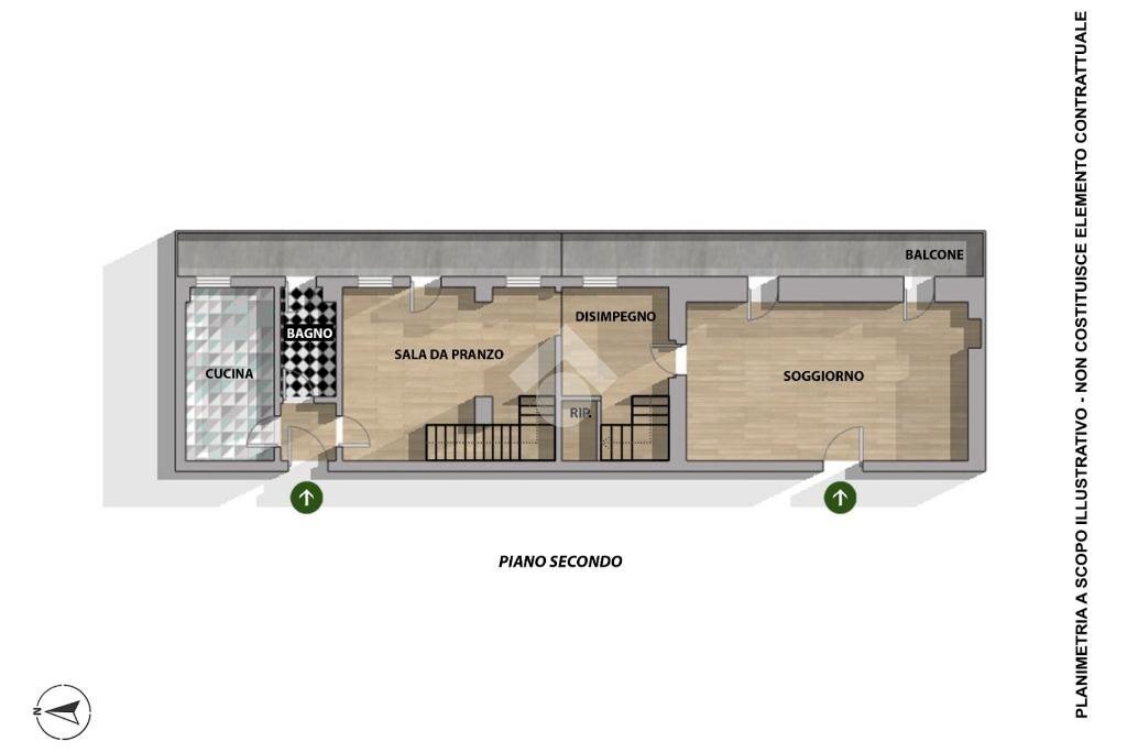 Appartamento Via D'Azeglio, Torre Pellice - planimetria 1