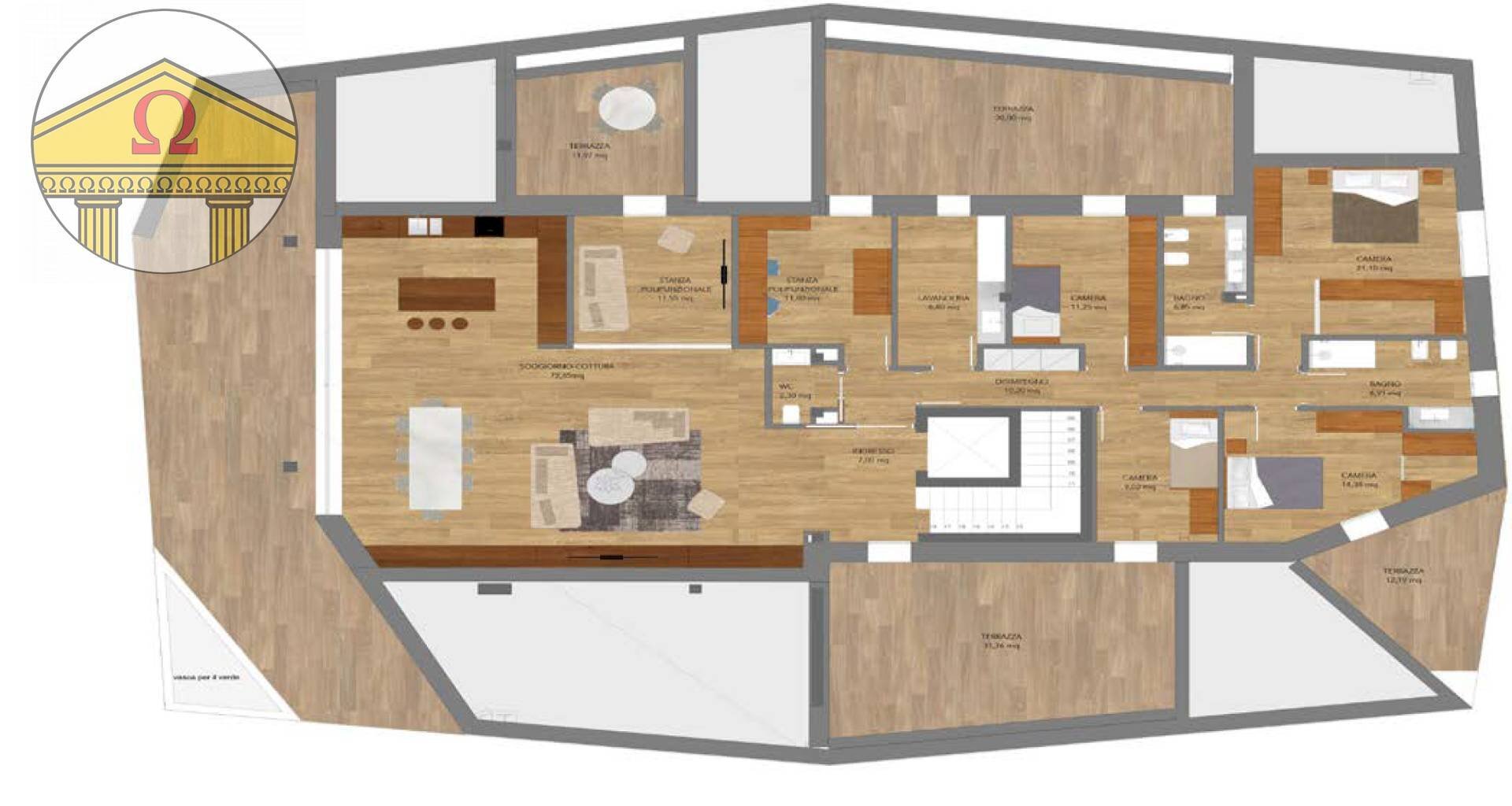 Foto 5 - Attico Treviso - planimetria 1