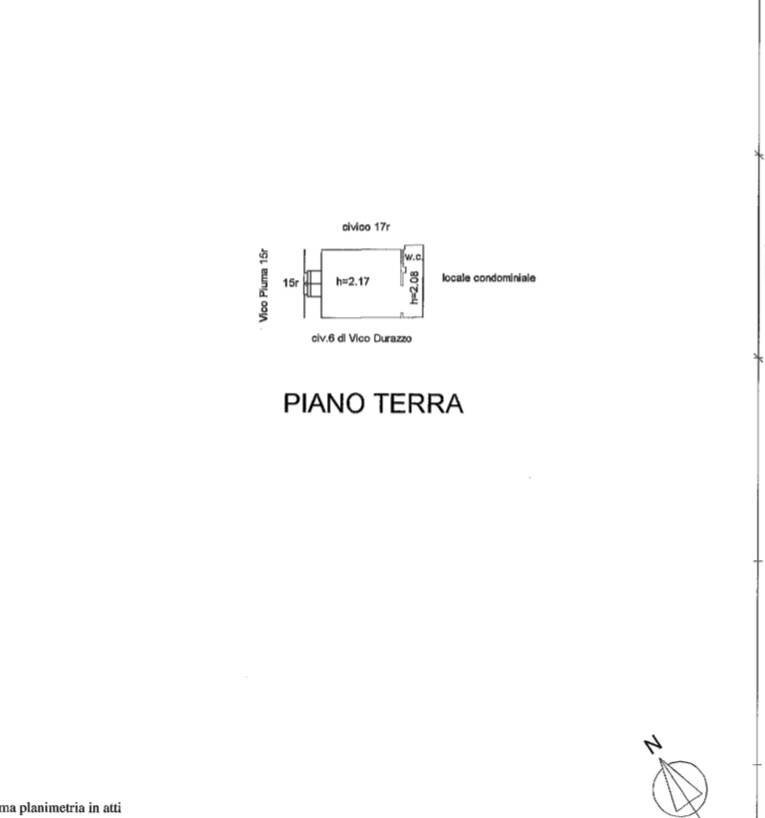 PLANIMETRIA - Magazzino VICO PIUMA
 
15 rosso, Genova - planimetria 1