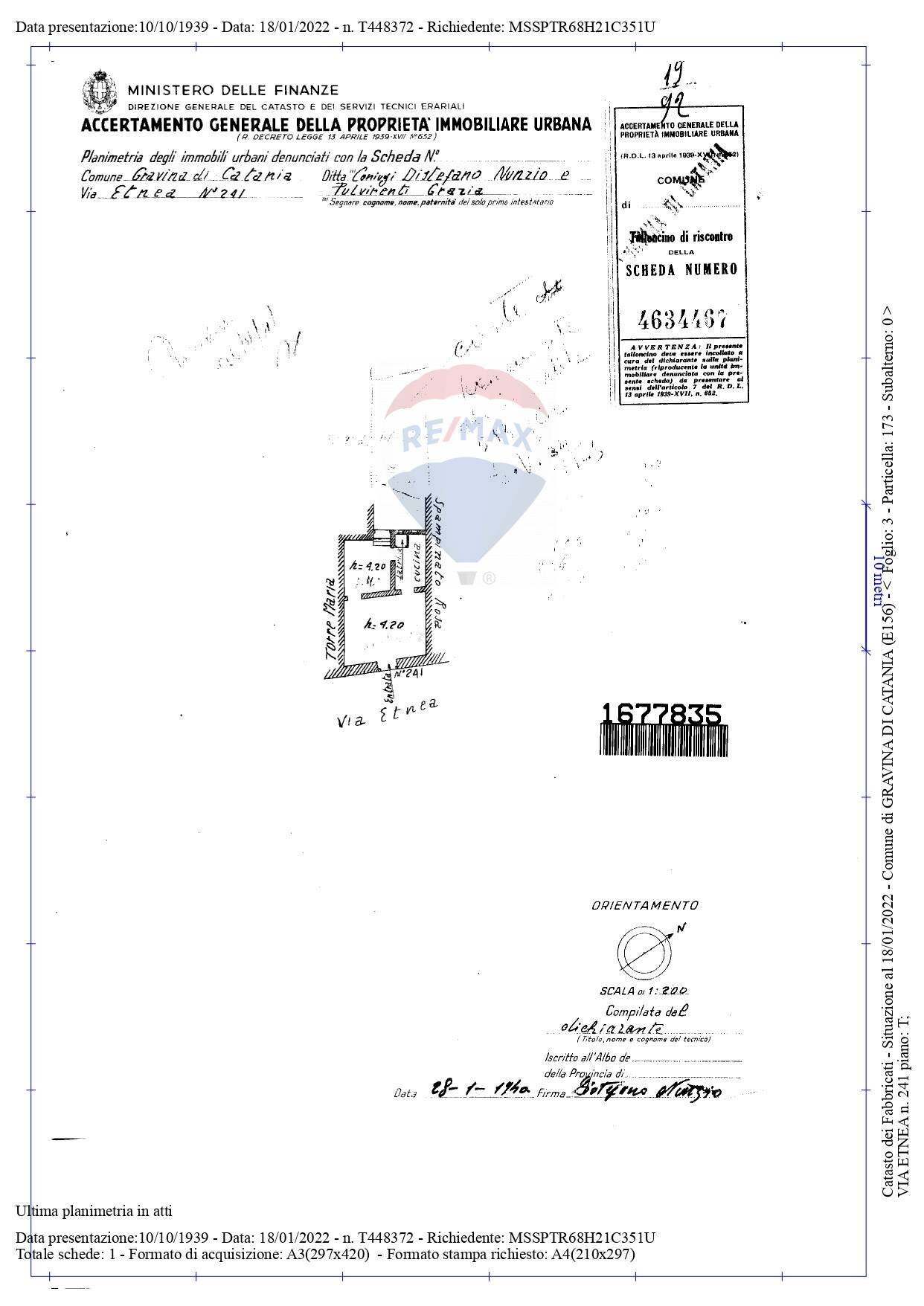 Pianta 2D - Casa indipendente Via Etnea
 
317, Gravina di Catania - planimetria 1