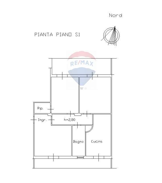 Pianta 2D - Three-room apartment Via Loreto
 
16, Acireale - floor plans 1