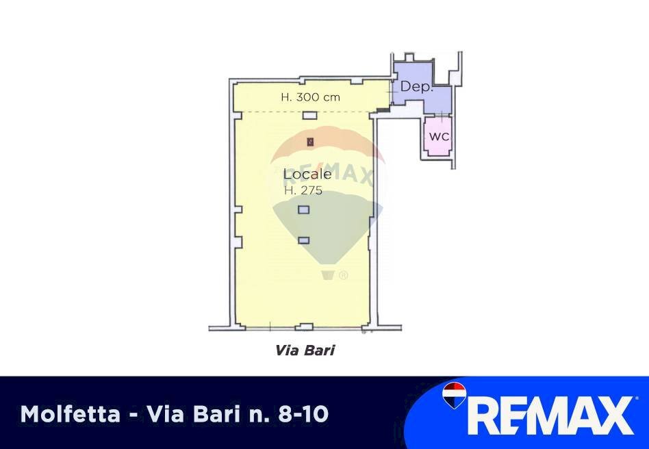 Pianta 2D - Commercial Premises Via Bari
 
8-10, Molfetta - floor plans 1