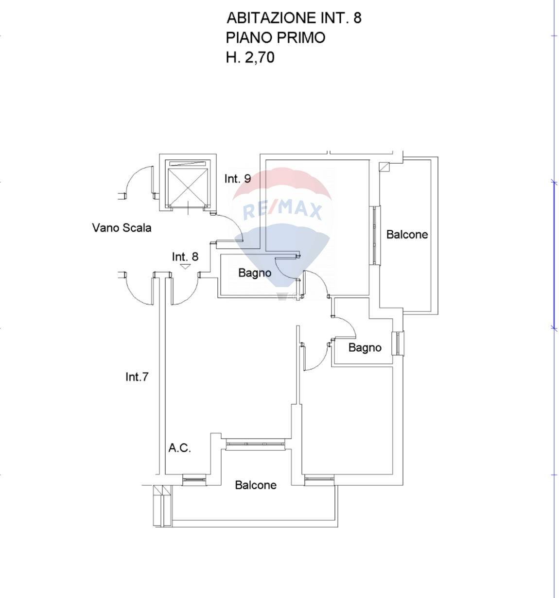 Pianta 2D - Three-room apartment Via Vittorio Marimpietri
 
44, Roma - floor plans 1