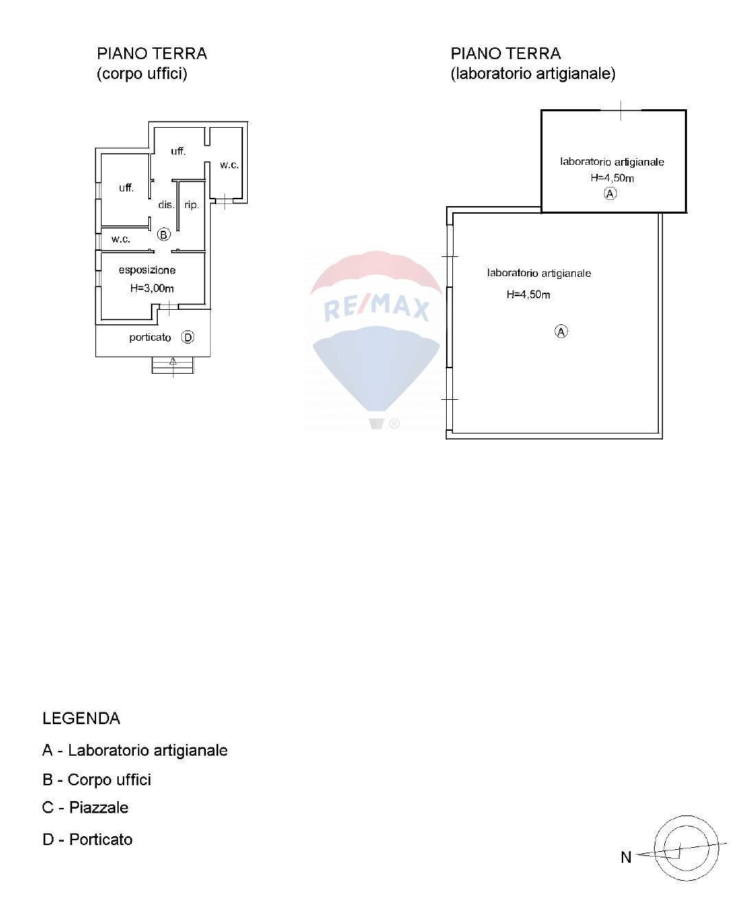 Pianta 2D - Capannone Complanare Ovest San Giorgio, Bari - planimetria 1