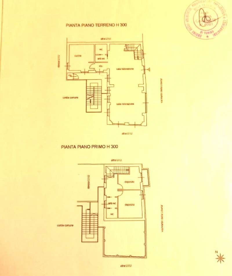 Planimetria - Ristorante via MARTIRI DELLA LIBERTA', 175, San Mauro Torinese - planimetria 1