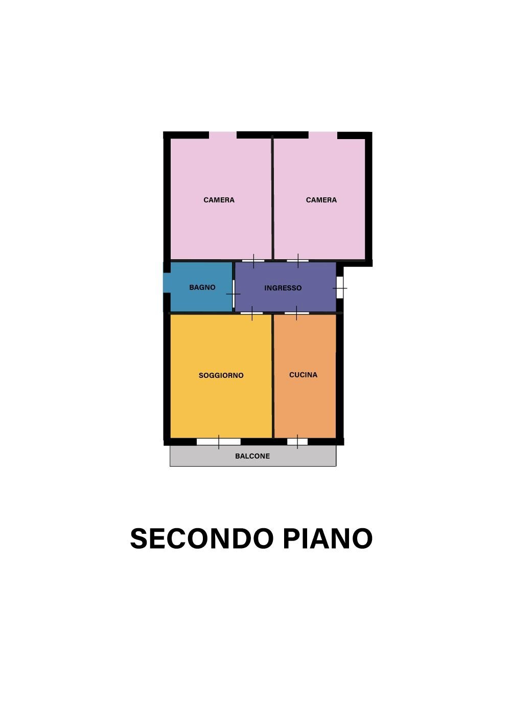 Three-room apartment via Arcangelo Corelli, Forlì - floor plans 1