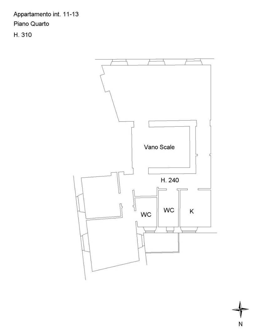 Trilocale via Angelo Brunetti, Roma (zona Centro Storico) - planimetria 1