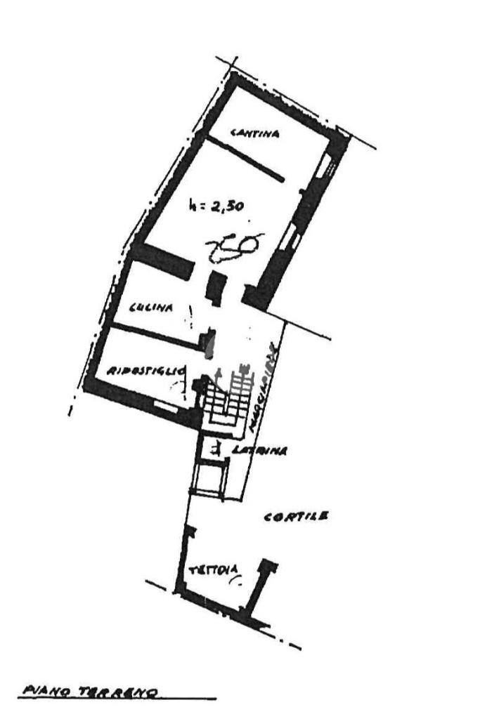 Rustico Via Cavour, Albiano d'Ivrea - planimetria 1