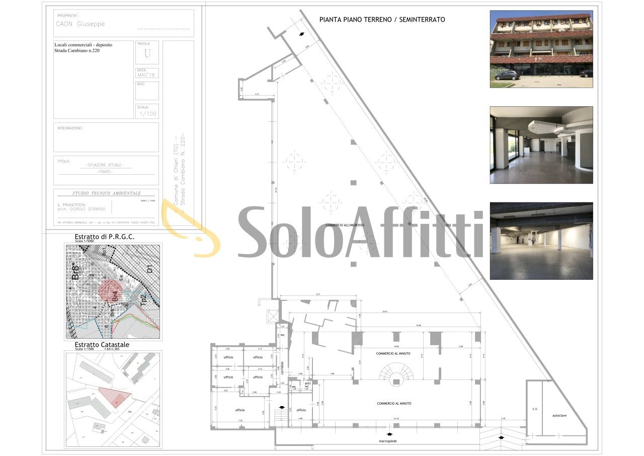 planimetria Strada Cambiano 220 - Warehouse Strada Cambiano 220, Chieri - floor plans 1