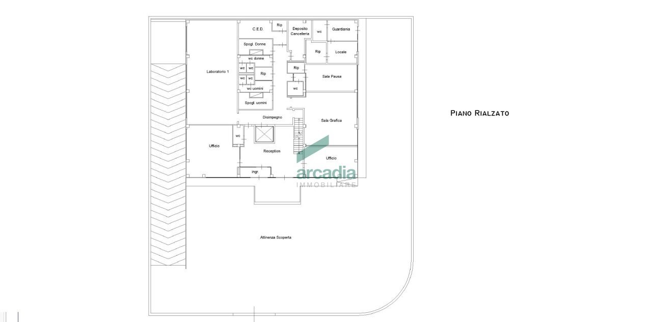 Piano rialzato - Office Largo degli Stagnini 6, Modugno - floor plans 1