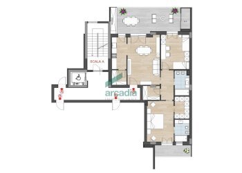 planimetria arredata.jpg - Trilocale Via Giuseppe Sangiorgi 3, Bari - foto 9