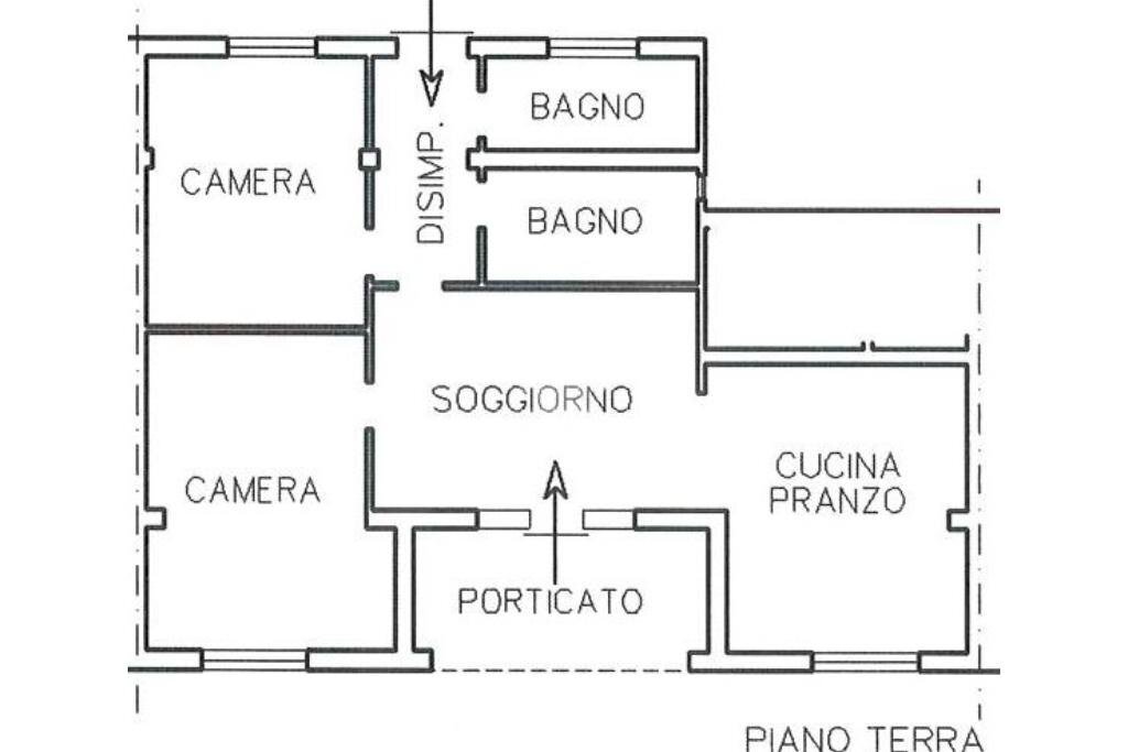Three-room apartment Via S. Ferrari, Molinella - floor plans 1