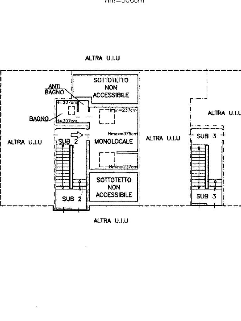 Attic Via garibaldi, San Gillio - floor plans 1