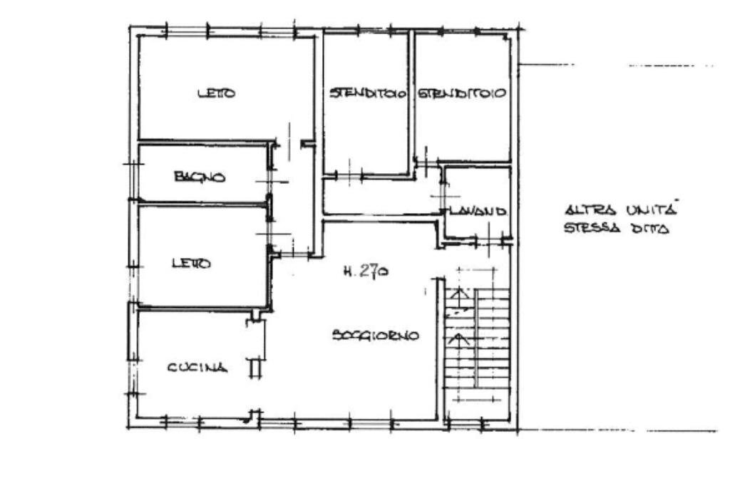 Portion of a house Via Felesino, Reggio nell'Emilia - floor plans 1