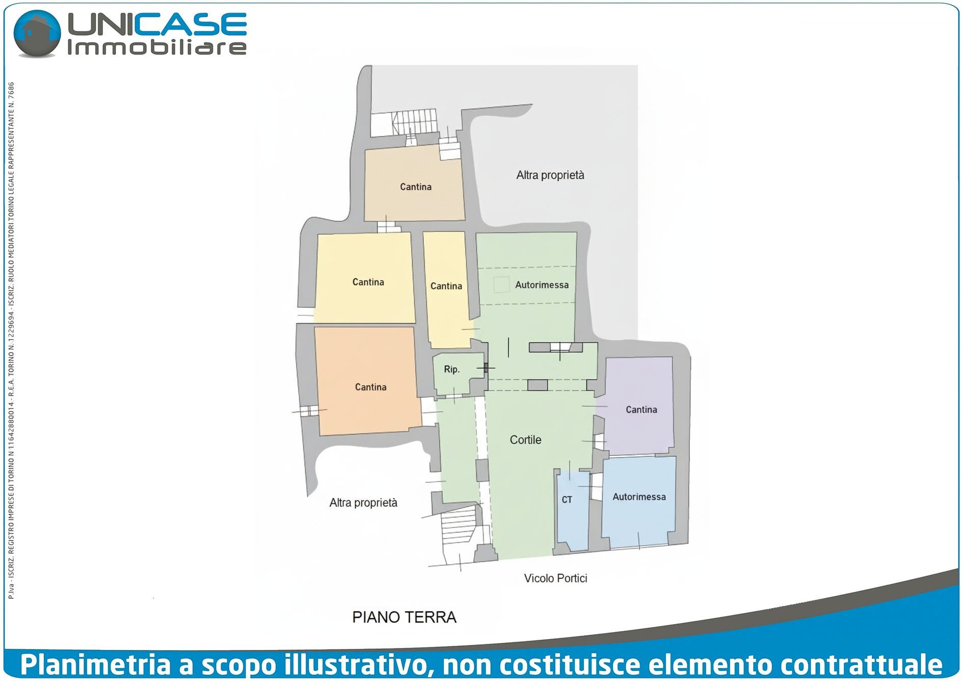 PIANO TERRA - Palazzo Storico Vicolo Portici, 4, Farigliano - planimetria 1