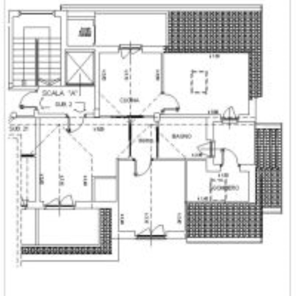 Three-room apartment Via Pontechianale, 11, Cuneo - floor plans 1