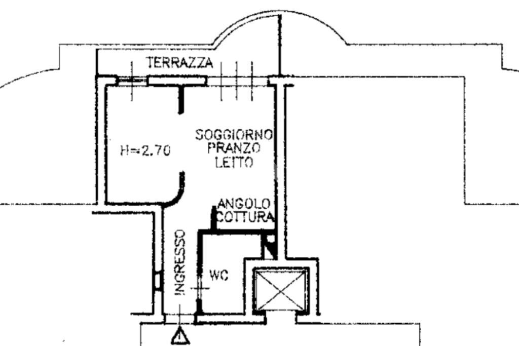 Two-room apartment Via Laudedeo Testi, Parma - floor plans 1