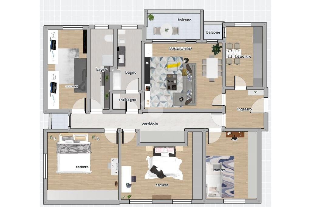 Apartment Via Leonardo da Vinci, Cormano - floor plans 1