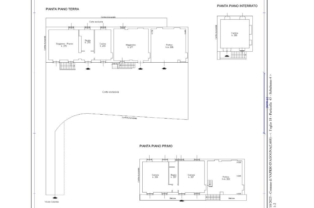 Rustic Vicolo Colombo, Vaprio d'Agogna - floor plans 1