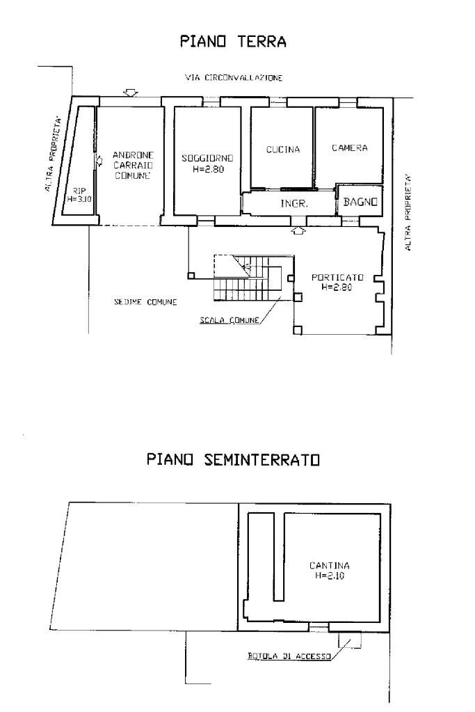 Casa indipendente Via Circonvallazione, Viguzzolo - planimetria 1